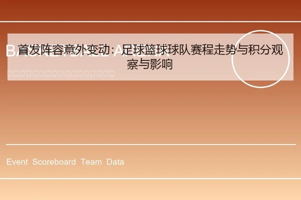 首发阵容意外变动：足球篮球球队赛程走势与积分观察与影响